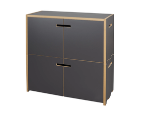 HOCHSTAPLER - MDF office storage unit with hinged doors _ Tojo Möbel